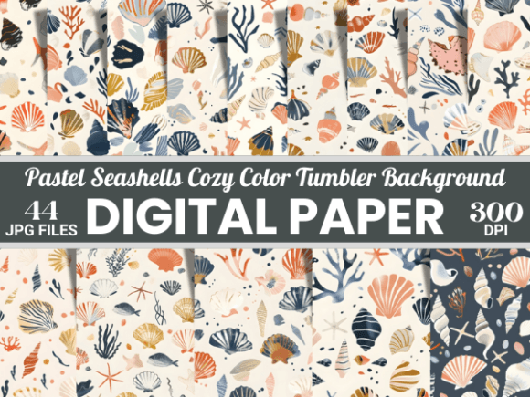 Download Pastel Seashells for Tumbler Background - Premium Resources