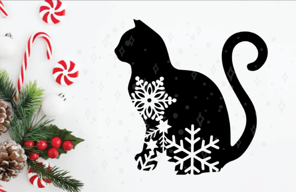 Download Cat Christmas Animals Snowflake - Animals Collection
