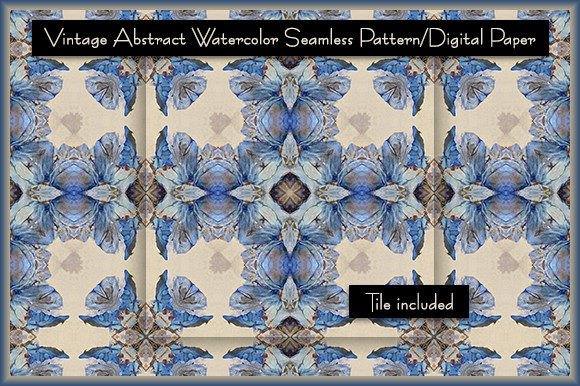 Download Vintage Abstract Watercolor Digi Paper - Digi paper Collection
