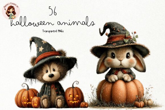 Download Cute Halloween Animals PNG Clipart - Animals Collection