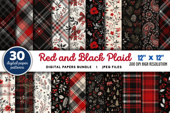 Download Red and Black Plaid Buffalo Paper Bundle - Buffalo Collection