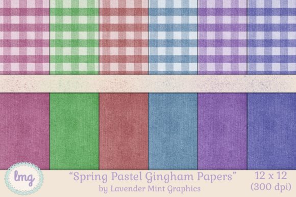 Download Spring Pastel Gingham Papers - Gingham papers Collection