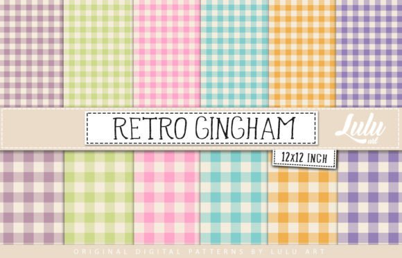 Download Retro Gingham Papers - Gingham papers Collection