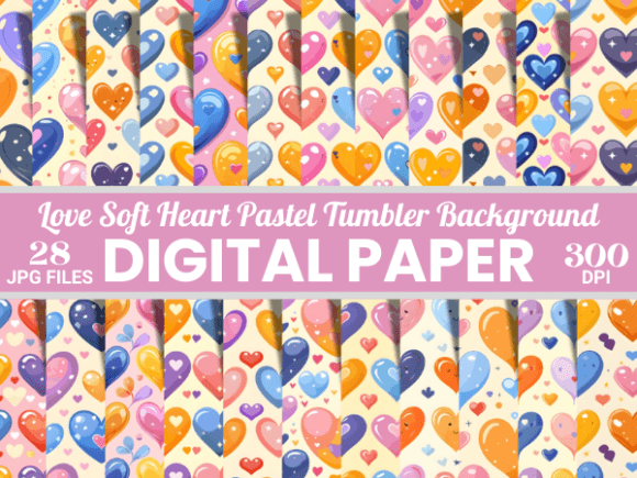 Download Love Heart Pastel for Tumbler Background - Premium Resources