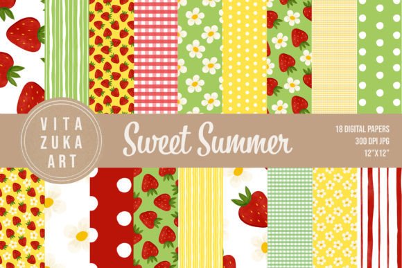 Download Strawberry Digital Scrapbooking Paper - Digital scrapbooking paper Collection
