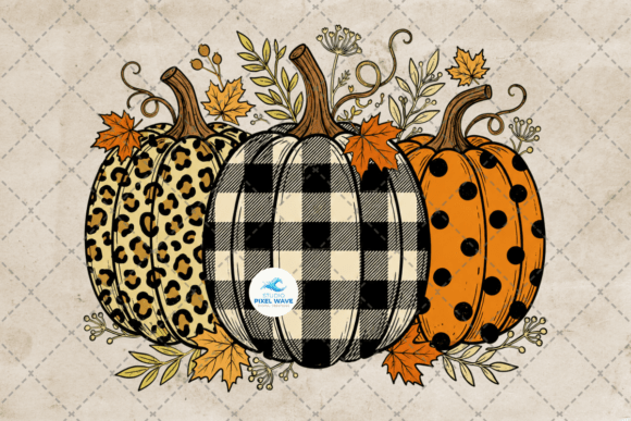Download Autumn Leopard Pumpkin Buffalo Plaid Png - Buffalo Collection