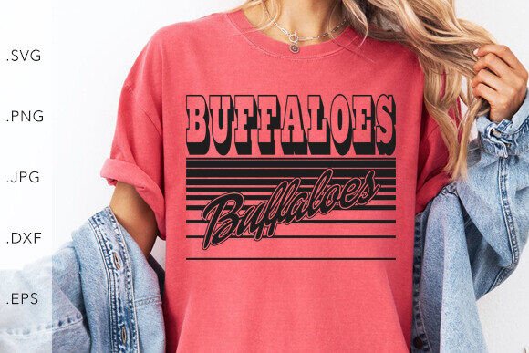 Download Buffaloes Vintage Lines SVG DXF JPG PNG - Buffalo Collection