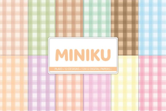 Download Pastel Gingham Papers Pack - Gingham papers Collection