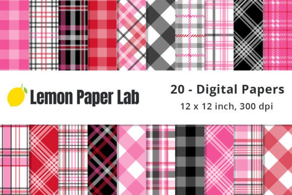 Download Pink, Red, Black and White Plaid Papers - Plaid papers Collection