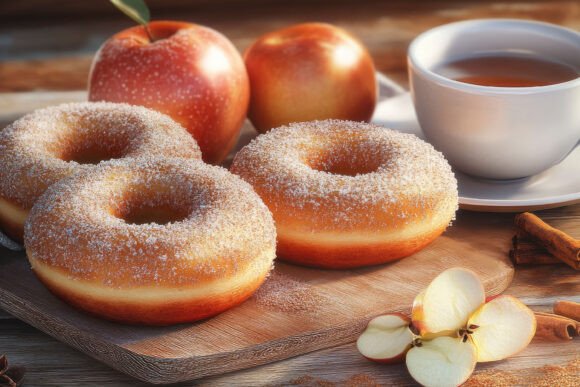 Download Donuts with Tea Cup Background - Premium Resources