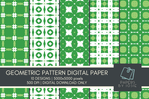 Download More Green Geometric Pattern Digi Paper - Digi paper Collection